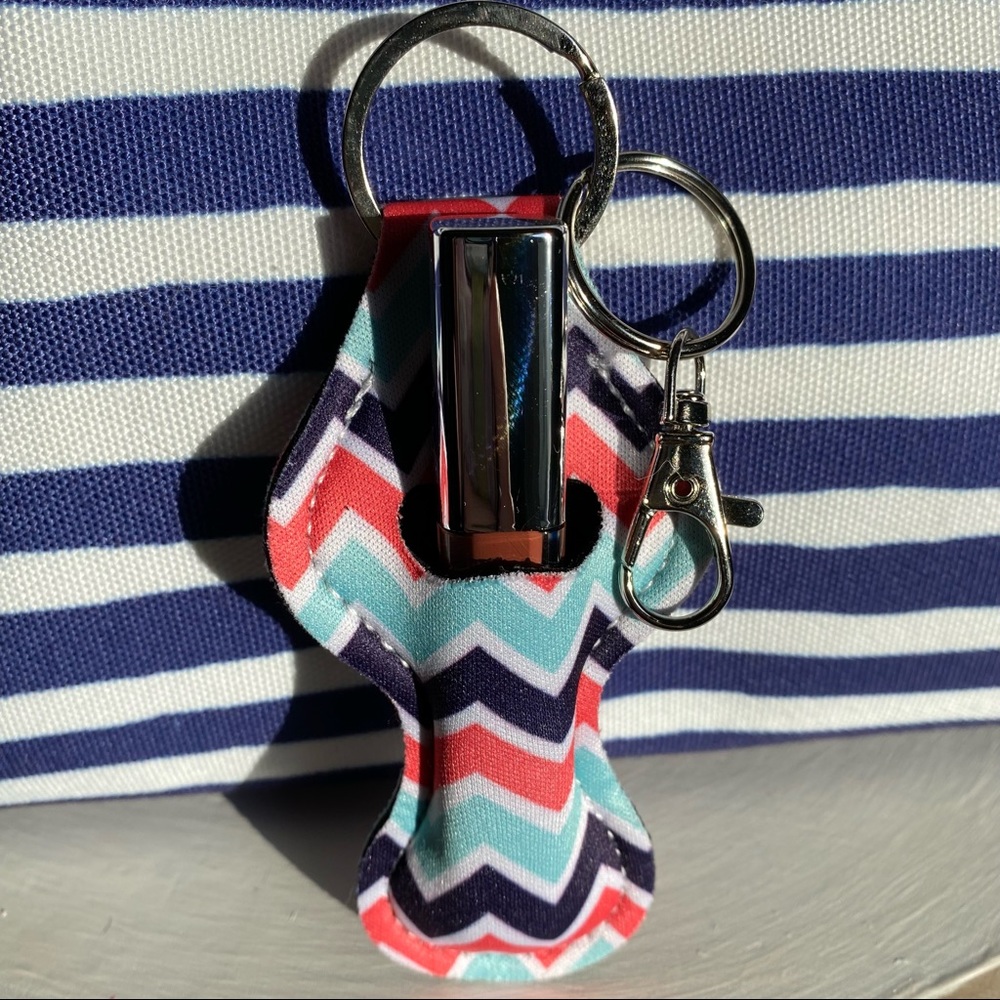 🔥5/$25🔥Versatile Neoprene Keychain Holder (lip balm/ clipper lighters, etc.)